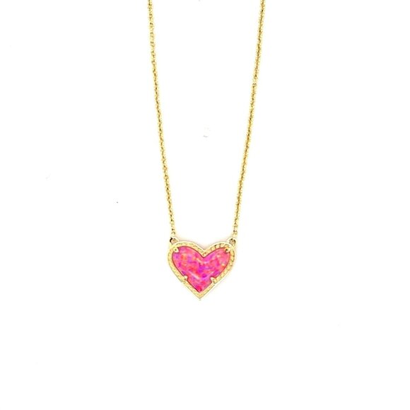 Kendra Scott Pink Heart Necklace - Picture 1 of 5